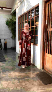 GAMIS BATIK ABSTRAK GAMIS TWILL RAYON CANDI MEKAR PREMIUM
