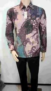 KEMEJA BATIK motif RANTING BUNGA SOFT ARTA BATIK SUPER KODE 008 l batik premium l batik pria lengan panjang 10.10 23 batik halus l grosir batik l gratis ongkir l batik setono