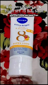 Nivea bodylotion 40X vitamin C Extra bright care dan protect - bodillotion spf 15 untuk melindungi dari sinar matahari - memperbaiki tanda kulit kusam - melembutkan kulit dan mencerahkan