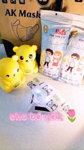 100 chiếc Khẩu Trang KF94 Trẻ Em 4-10 Tuổi Kháng Khuẩn AK Mask