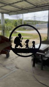 เหล็กฉลุลาย ผุ้เฒ่าเต่า กับลูกศิษของเขา ความหนา 1.2mm