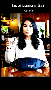 Vioners Tas Slingbag Hitam Berkilau Sporty Multifungsi untuk Olahraga