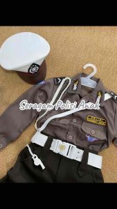 Baju Setelan Seragam Profesi Anak Polisi Cilik