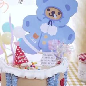 ตุ๊กตาหมีแต่งเค้ก ตุ๊กตาหมี ตุ๊กตาแต่งเค้ก แต่งเค้ก เค้กวันเกิด