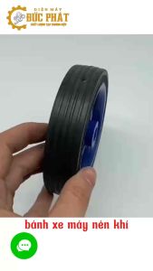 Bánh xe máy nén khíĐK 150mmlỗ ốc 12mmmáy bơm hơicó dầukhông dầu màu cam xanh BX3035-3540CX