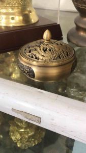 Lư xông trầm hương - Lư đỉnh đốt trầm hương hương vòng hương que đốt nhang bằng đồng đúc nguyên khối