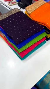 [PRE-ORDER] Beautiful Two Tone Heavy Georgette Saree ( Delivery 15 days )