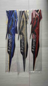 STIKER STRIPING LIS LES BODY YAMAHA VEGA R NEW 2008 HITAM SILVER