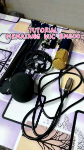 Mikrofon kondensor BM800 peredam bising cerdas cocok untuk PC bernyanyi siaran langsung permainan media mandiri dengan dudukan mikrofon penyerap guncangan