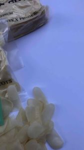 [Túi nguyên 300g~850c] Bao ngón tay cao su có nhám màu trắng ESD SafeMall