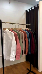 Kemeja Lelaki Oxford Cotton Casual Solid Colour Kosong Lengan Panjang