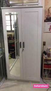 ตู้เสื้อผ้า 3 ฟุต กระจก 1 บาน