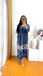 Dress jumbo wanita terbaru 2025 - daster bunga matahari bahan rayon adem dan lembut motif cantik dan menarik