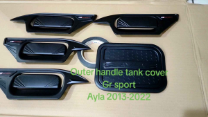Paket outer handle tank cover mobil daihatsu Ayla GR SPORT hitam