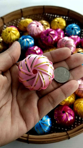 ลูกส้ม ริบบิ้นขอบทอง 50ชิ้น 110บาท (ตัวเปล่า) ลงงาน พร้อมส่ง ไม่ต้องรอ