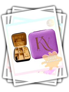 Personalized Leather Jewelry Storage Box Custom Engraved Name Portable Travel Jewelry Organizer Gift Souvenir Giveaways