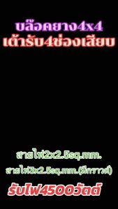 ปลั๊กไฟ สายVCT2x2.5 3x2.5sq.mm.(สายไฟทองแดงแท้) ยาว2-20เมตร บล็อกยาง4x4 รองรับไฟสูงสุด 4500วัตต์