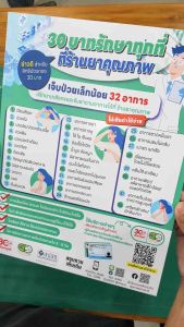 (N275) 30 บาทรักษาทุกที่ ที่ร้านยาคุณภาพ ป้ายร้านยา ป้ายสติกเกอร์ PVC กันน้ำ ทนแดด รายละเอียดครบถ้วน