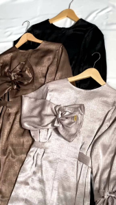 SAVIYA Dress Silky SANTORINI • Gamis Syari Busui Friendly • gamis umroh • Outfit Kondangan simple Elegan mewah