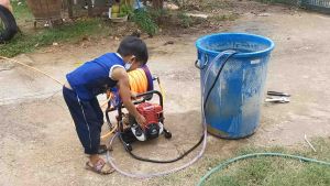 เครื่องพ่นยา 4 จังหวะ มีโนลพร้อมสาย 50 เมตร แถมด้ามพ่นยา