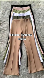 celana wanita scuba cutbray terbaru highwaits kulot wanita scuba remaja dewasa murah