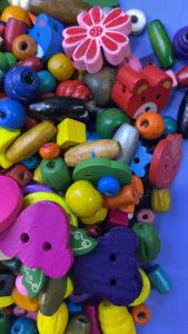 50g hỗn hợp hạt gỗ đủ mẫu làm trang sức handmade