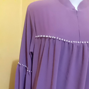 Nagita Gamis Crincle Payet Mutiara Terbaru 2023 & Gamis Mewah Mix Mutiara Lengan Balon