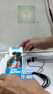 TE-005 TECNO EARPHONE/HANDSFREE/HEADSET BIG BASS STREO MUSIC BASS ANDROID ORIGINAL