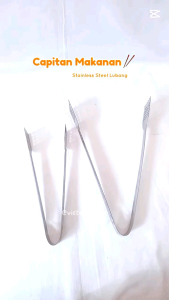 Penjapit/ Capitan makanan stainless steel lubang