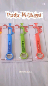 Peeler Multifungsi Peeler 3 in 1 Pisau Pengupas Multi Opener Pembuka Botol Wine Opener