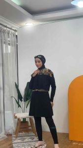 Damla Sport Muslimah Swimwear Mix Army - Baju Renang Wanita Hijab Syari Remaja