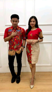 dress pesta kareen - dresd batik pesta modern - dress batik eksklusive