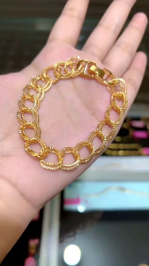 Gelang Rantai Kombinasi Lapis Emas Model Number: K21E/GLE-61