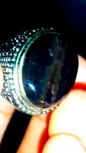 Cincin Batu Black Opal Sempur Banten Natural Jarong Bahan Ranting