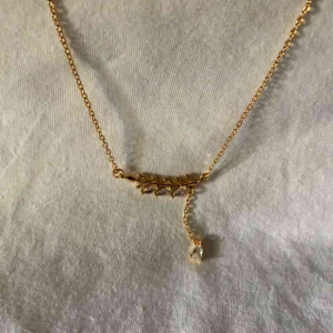 KALUNG TITANIUM IRAS LIONTIN DAUN MATA