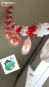 (super design) garlan HUTRI garlan merah putih dekorasi agustusan hiasan kemerdekaan garlan dekirasi indoor garlan dekorasi out doir