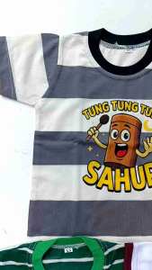 Paket 6 Pcs Kaos Salur Anak Motif Anomali Viral Untuk Usia 1-10 Tahun