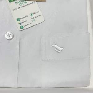 (6P0026) Áo sơ mi viettien ngắn tay lai ngang (Regular fit) ôm nhẹ