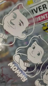 Customized Family Car Decal/Vinyl cut out  Set with Cartoon Characters FREE NAME  for Vehicle Window Display