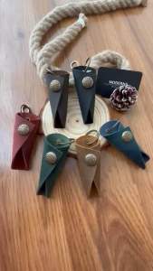 Genuine Leather Motorcycle Key Holder Portable Mini-Key Bag