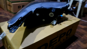 Depo brand headlight head lamp for Toyota Innova 2016 - 2021 left driver side. Clear lens dual projector design automotive lighting part.