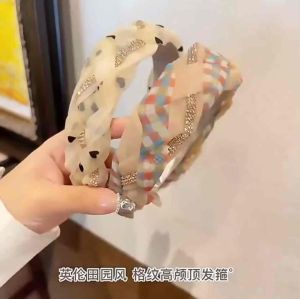 Headband Nollan Bando Korea Bandana Lebar Tile Motif Payet by Velmorra