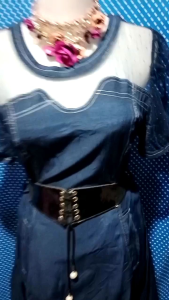 DRESS LENGAN PENDEK NAVY 224