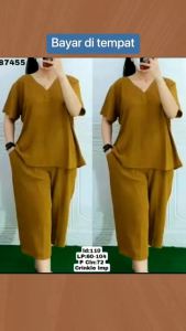PROMO TERLARIS SETELAN ANDIN / TERBARU STELAN ANDIN / PAJAMAS LENGAN PENDEK PAJAMAS POLOS