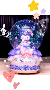 SNOW BALL KUROMI SUPER CUTE / MUSIK BOX ANGEL KUROMI / KOTAK MUSIK SANRIO KUROMI / MUSIC BOX LUCU IMPORT