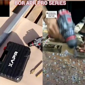 APR RAJA BOR impact drill BRUSHLESS TYPE AP85 pro 10mm keyless auto lock 2baterai mesin bor besi kayu driver sekrup drill full set koper