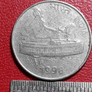 Koleksi koin kuno India antik 50 Paise 1998