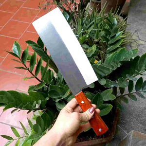 Dao thái thịt dáng phở bản to chất thép Trắng Nhật chống rỉ sắc bén