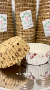 Paper cup case laminasi bulat 7 cm/ cup roti (brown cake) isi 100 pcs