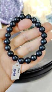 Natural High Grade Russia Shungite Crystal Beads Bracelet SH02 #Shungite #ShungiteBracelet #Naturalcrystal #CrystalBracelet